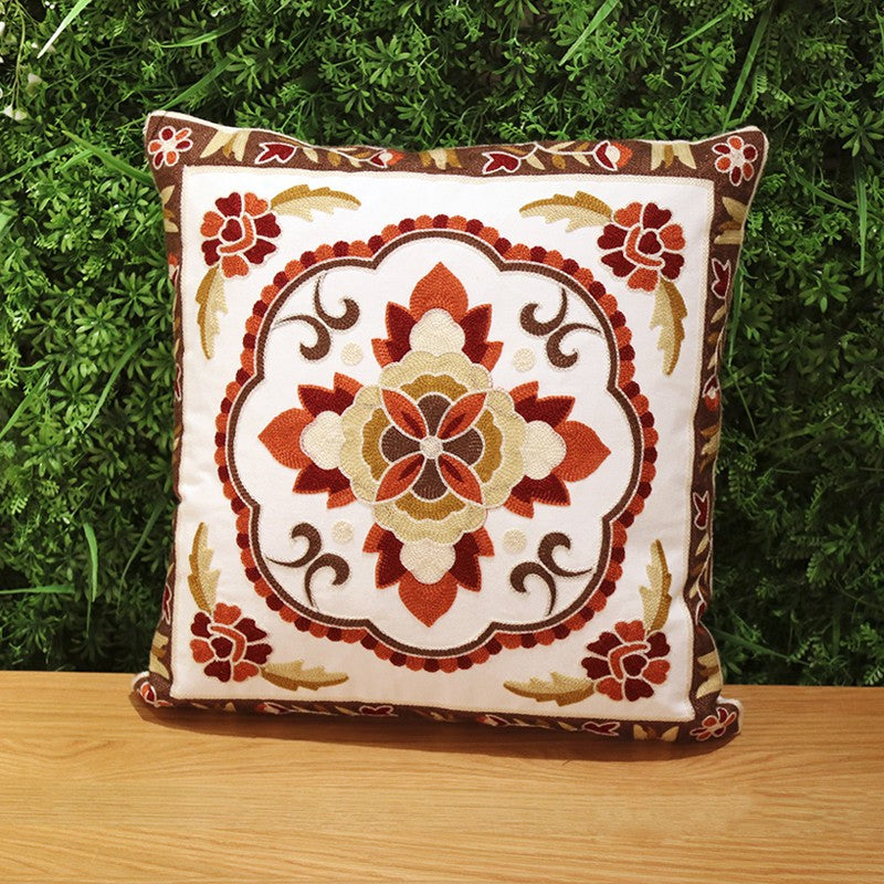 Flower Decorative Throw Pillows, Decorative Pillows for Sofa, Embroide