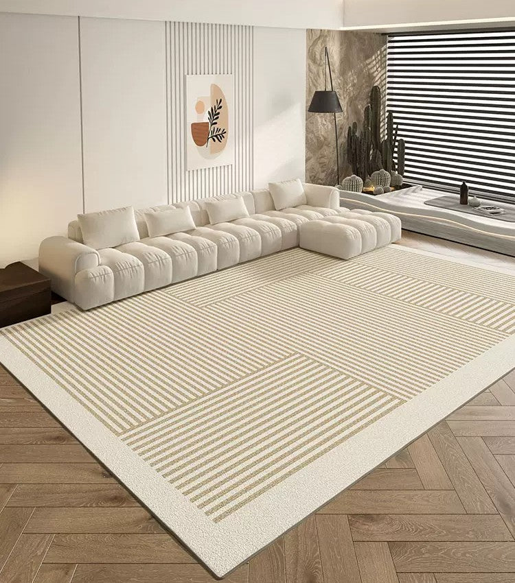 Abstract Contemporary Rugs for Bedroom, Large Modern Rugs in Living Ro –  Paintingforhome