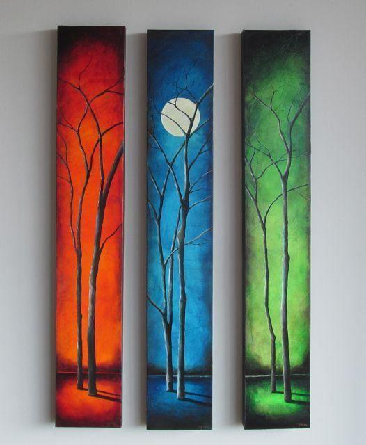 painting ideas canvas trees
