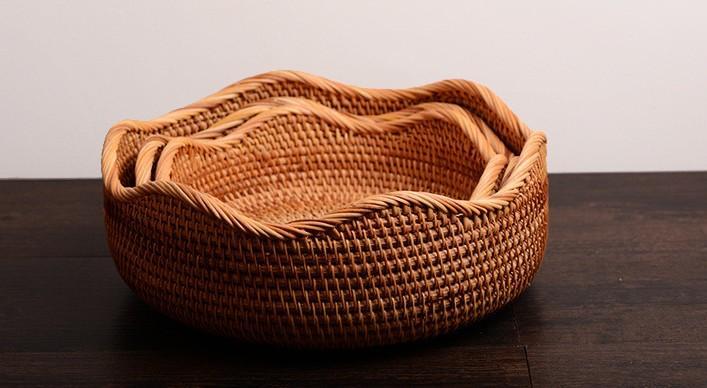 Rustic Basket, Vietnam Handmade Storage Basket, Woven Basket with Cover –  Paintingforhome