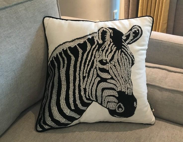 Zebra pillow clearance cover