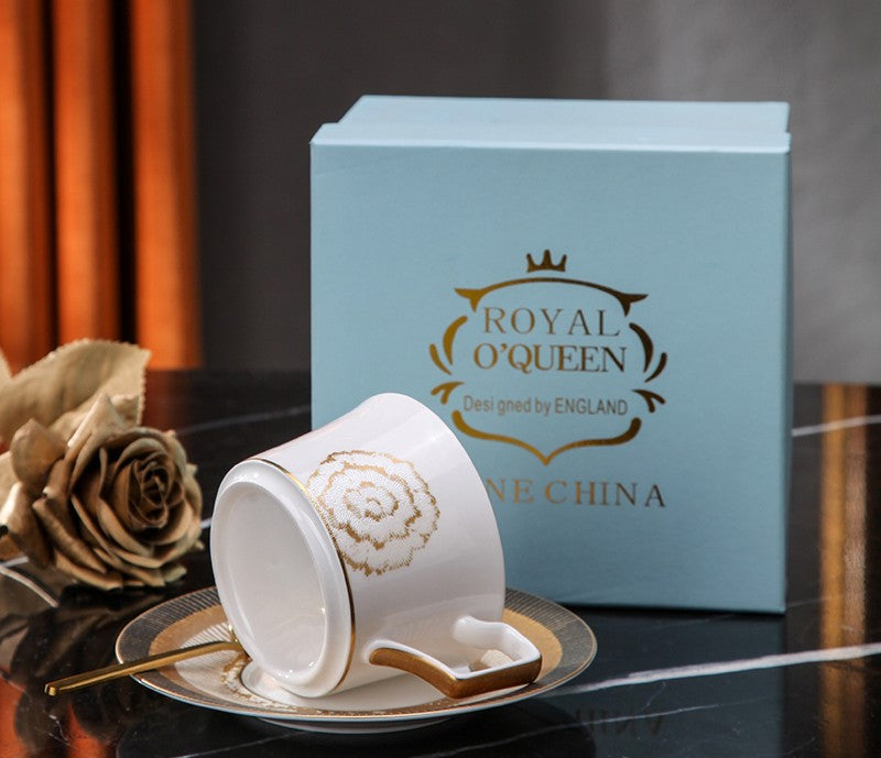 Modern Ceramic Cups, Creative Bone China Porcelain Tea Cup Set, Elegan –  Paintingforhome