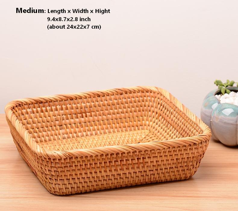 Rectangular Storage Basket for Living Room, Small Kitchen Storage Bask –  Paintingforhome