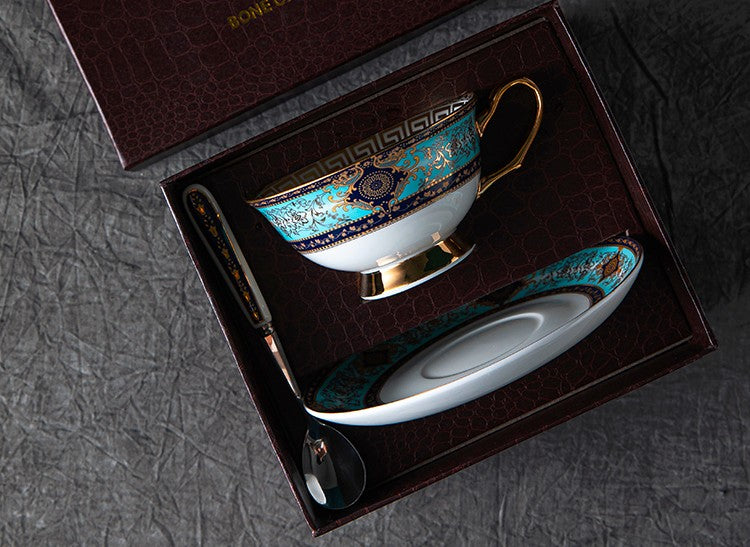 Elegant Purple Ceramic Cups, Unique Coffee Cup and Saucer in Gift Box –  Paintingforhome