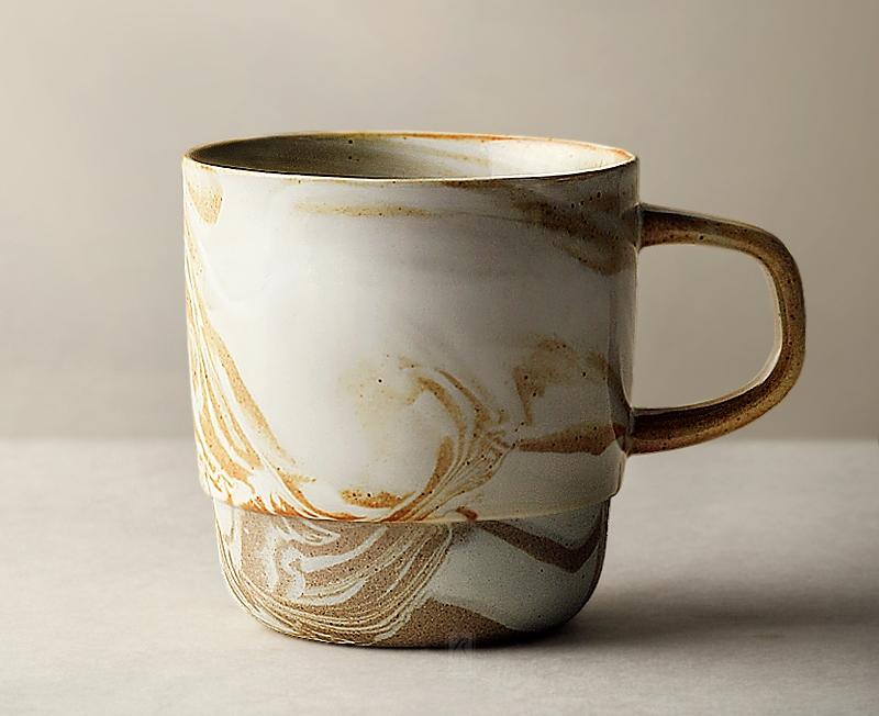 Large Handmade Pottery Coffee Cup, Large Tea Cup, Ceramic Coffee Mug, –  Paintingforhome