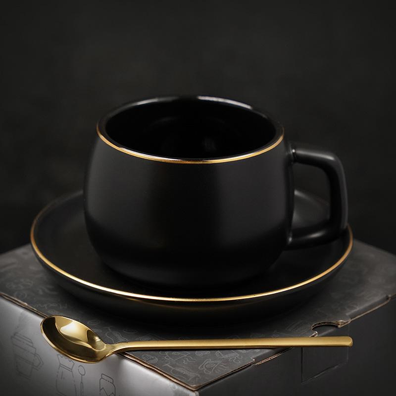 Black & Gold Elegant Paper Cups