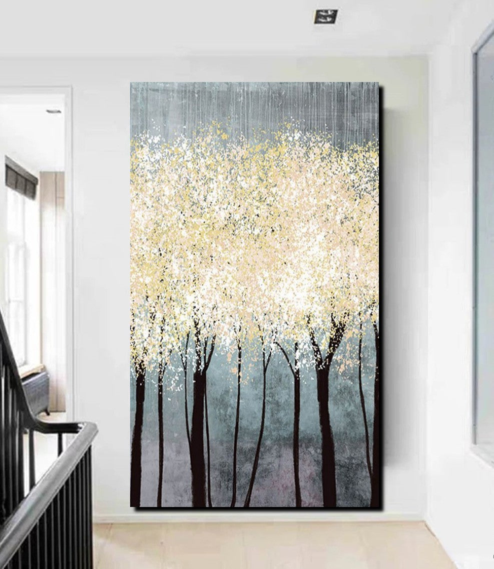 Large Acrylic Painting, Tree of Life Painting, Abstract Painting on Ca –  Paintingforhome