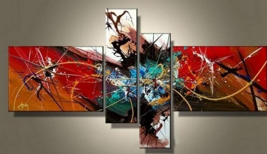 Abstract painting 4 popular panels