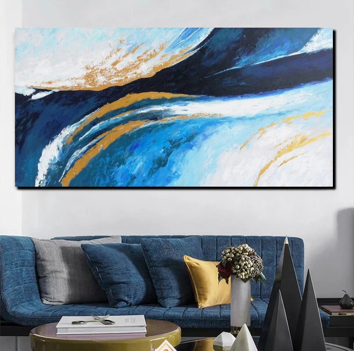 Large Painting on Canvas, Living Room Wall Art Paintings, Acrylic Abst