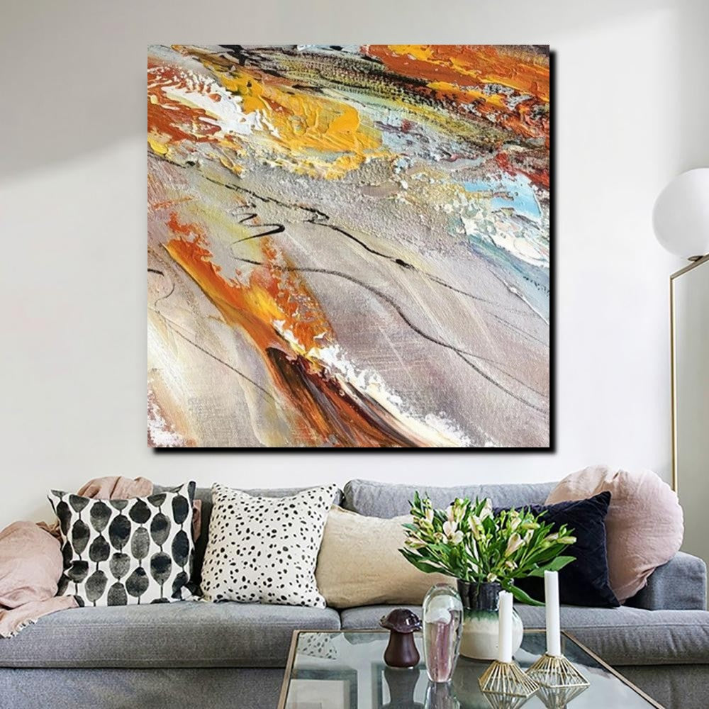 Living Room Modern Paintings, Simple Abstract Paintings, Abstract Cont –  Paintingforhome