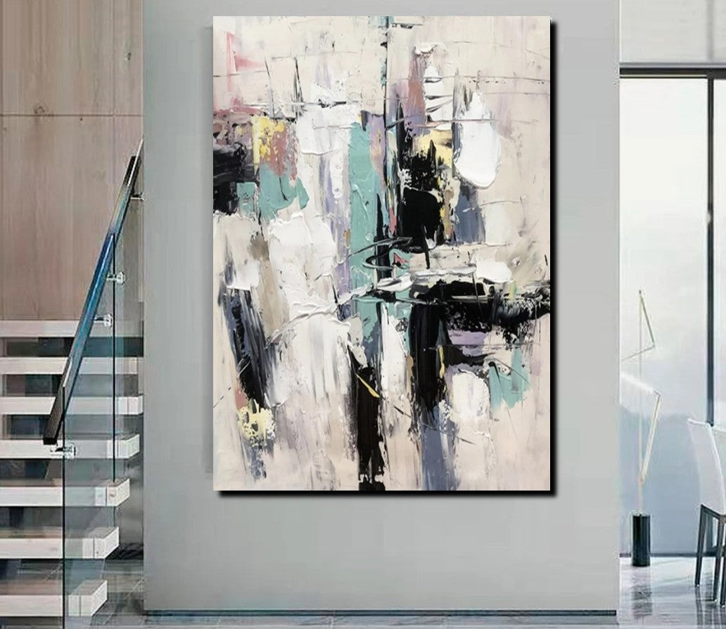 Contemporary Modern Art, Living Room Abstract Art Ideas, Black And Whi 