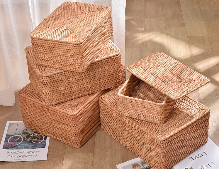 Extra Large Storage Baskets for Shelves, Wicker Rectangular Storage Ba –  Paintingforhome