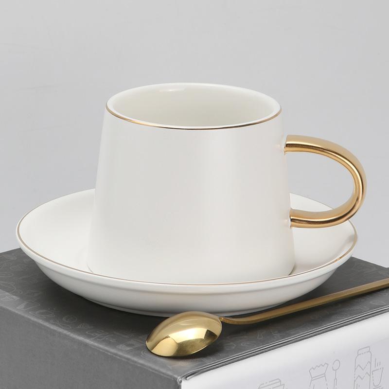 Espresso Cup and Saucer Set, High-quality Porcelain 2.7 Oz Mugs