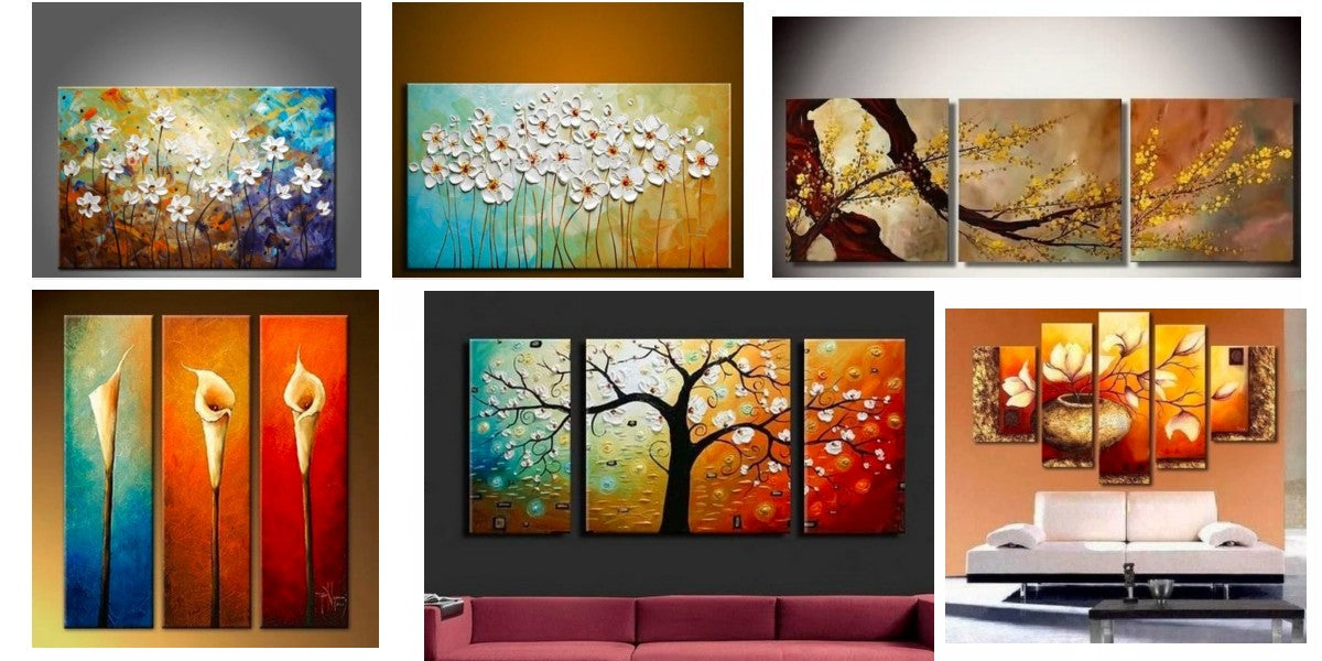 Acrylic Flower Paintings, Abstract Flower Paintings, Wall Art Painting ...