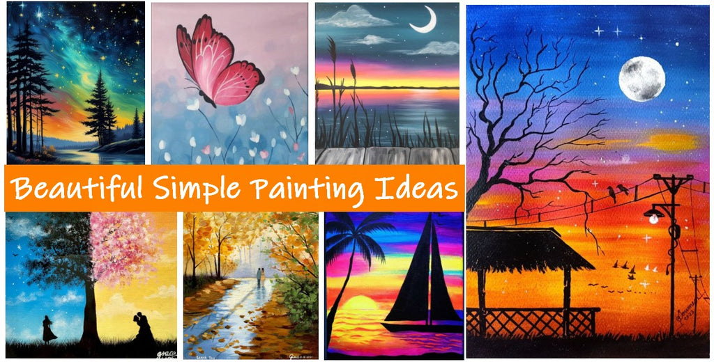 30 Beautiful Easy Painting Ideas for Beginners, Easy Oil Paintings on Canvas, Simple Acrylic Painting Ideas, Easy Abstract Artwork, Simple Modern Art, Easy Landscape Painting Ideas for Kids