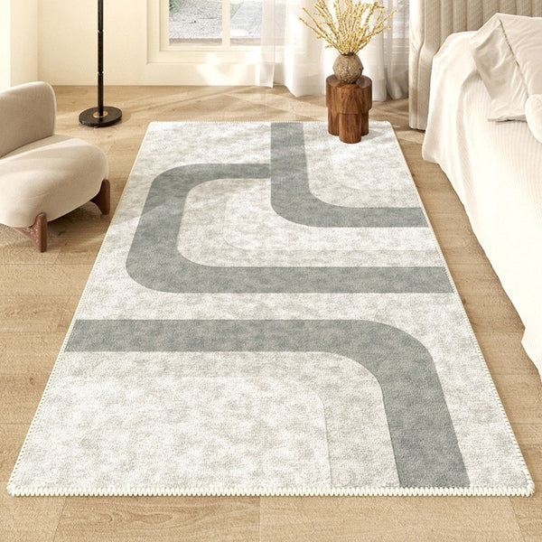 Modern Runner Rugs for Entryway, Kitchen Runner Rugs, Geometric Hallway Runner Rugs, Bathroom Runner Rugs, Contemporary Runner Rugs Next to Bed-Paintingforhome