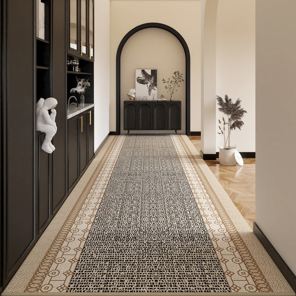 Extra Long Hallway Runners, Contepmorary Runner Rugs, Non Slip Modern Long Hallway Runners, Long Narrow Runner Rugs-Paintingforhome