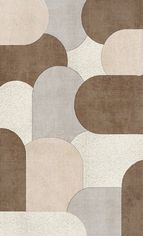 Abstract Geometric Modern Rugs, Contemporary Modern Rugs for Bedroom, Modern Rugs for Dining Room-Paintingforhome