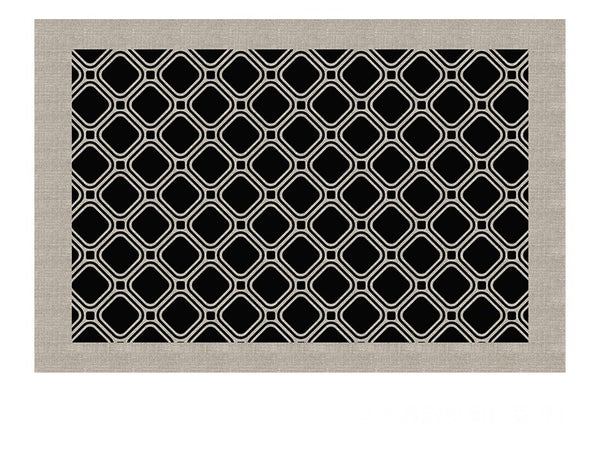 Elegant Modern Area Rugs under Sofa, Dining Room Floor Rugs, Mid Century Black Rugs for Living Room, Abstract Contemporary Rugs for Bedroom, Modern Carpets for Office-Paintingforhome