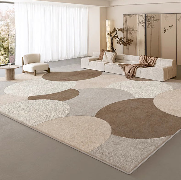 Bedroom Modern Rugs, Geometric Modern Rugs for Dining Room, Contemporary Area Rugs for Living Room-Paintingforhome