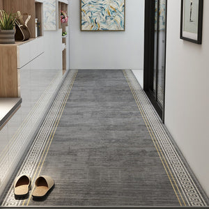 Long Hallway Runners, Extra Long Narrow Runner Rugs, Washable Entrance Hallway Grey Runners, Modern Long Hallway Runners, Kitchen Runner Rugs, Stain-resistant Non Slip Entryway Runner Rugs-Paintingforhome