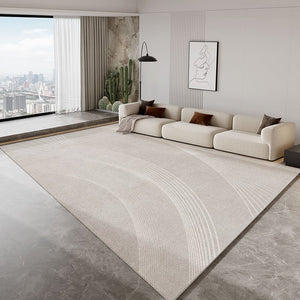 Contemporary Area Rugs for Bedroom, Living Room Modern Rugs, Modern Living Room Rug Placement Ideas, Grey Modern Floor Carpets for Dining Room-Paintingforhome