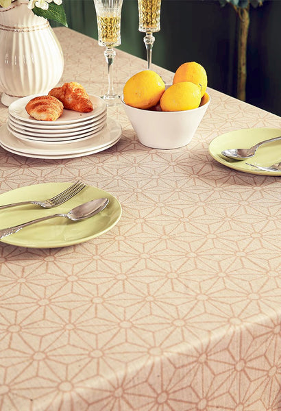 Modern Rectangle Tablecloth Ideas for Kitchen Table, Farmhouse Table Cloth for Oval Table, Rustic Flower Pattern Linen Tablecloth for Round Table-Paintingforhome