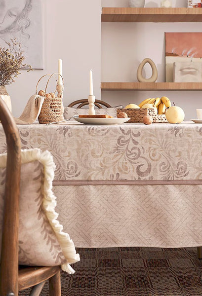 Rustic Farmhouse Table Cover for Kitchen, Outdoor Picnic Tablecloth, Large Modern Rectangle Tablecloth Ideas for Dining Room Table, Square Tablecloth for Round Table-Paintingforhome