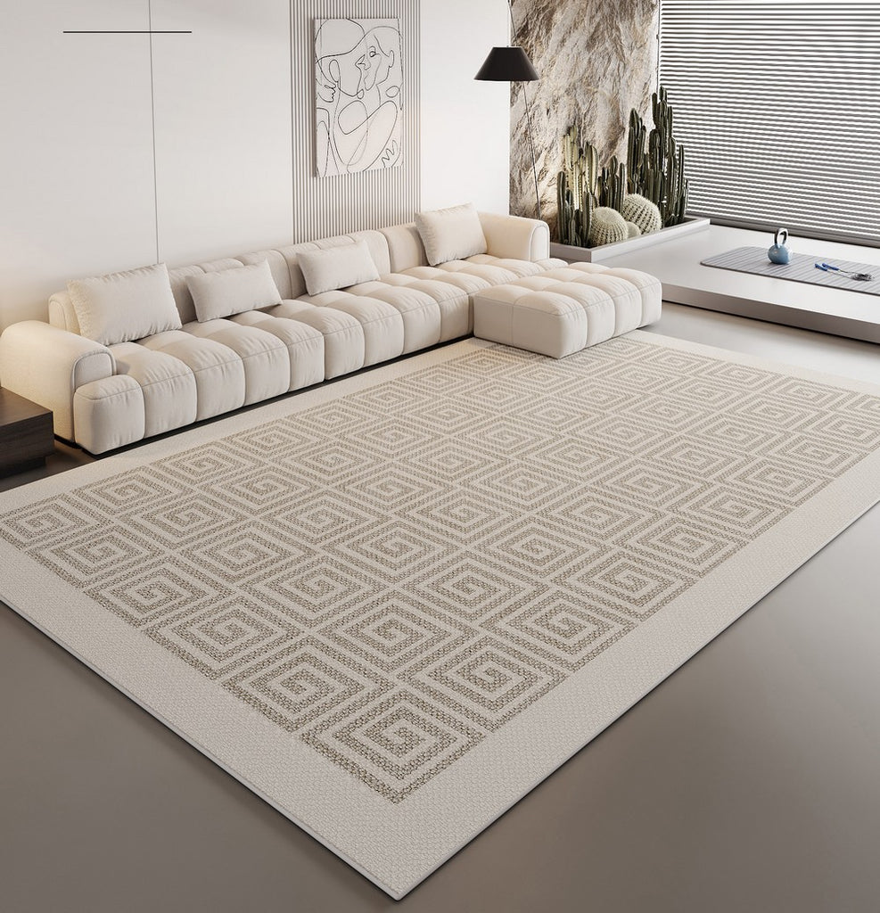 White Rugs Living Room, Floor Decor Mat Tapetes