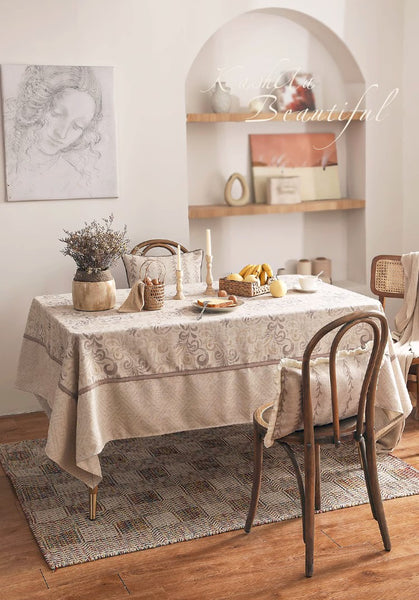 Rustic Farmhouse Table Cover for Kitchen, Outdoor Picnic Tablecloth, Large Modern Rectangle Tablecloth Ideas for Dining Room Table, Square Tablecloth for Round Table-Paintingforhome