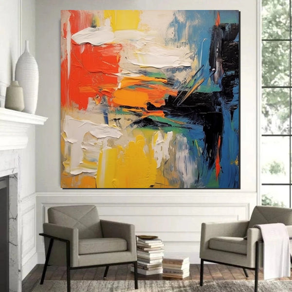 Extra Large Wall Art Paintings, Acrylic Painting for Dining Room, Modern Contemporary Abstract Artwork, Palette Knife Painting, Heavy Texutre Wall Art-Paintingforhome