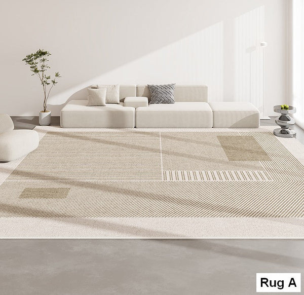 Extra Large Modern Rugs for Bedroom, Abstract Contemporary Modern Rugs for Living Room, Geometric Modern Rug Placement Ideas for Dining Room-Paintingforhome