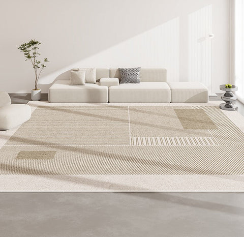 Extra Large Modern Rugs for Bedroom, Abstract Contemporary Modern Rugs for Living Room, Geometric Modern Rug Placement Ideas for Dining Room-Paintingforhome