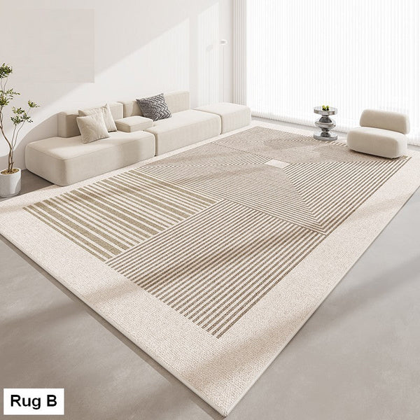 Geometric Modern Rug Placement Ideas for Dining Room, Abstract Contemporary Modern Rugs for Living Room, Extra Large Modern Rugs for Bedroom-Paintingforhome