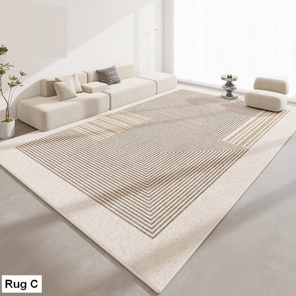 Geometric Modern Rug Placement Ideas for Dining Room, Abstract Contemporary Modern Rugs for Living Room, Extra Large Modern Rugs for Bedroom-Paintingforhome