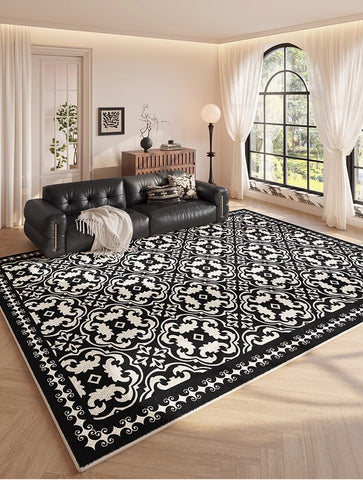 Modern Rugs under Dining Room Table, Modern Carpets for Bedroom, Large Modern Rugs for Living Room, French Style Modern Rugs Next to Bed-Paintingforhome