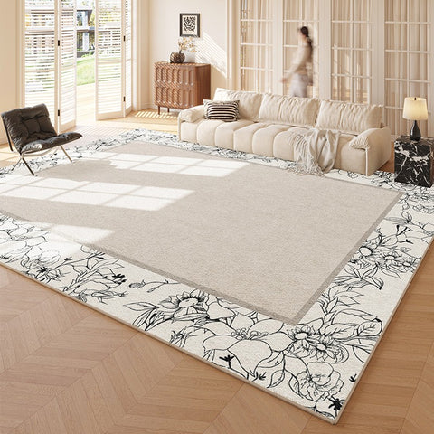 Large Modern Rugs for Bedroom, Abstract Contemporary Modern Rugs for Living Room, French Style Modern Rug Placement Ideas for Dining Room-Paintingforhome