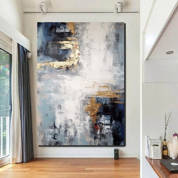 Simple Wall Art Ideas, Large Acrylic Canvas Paintings, Heavy Texture Painting, Bedroom Abstract Paintings, Modern Abstract Painting-Paintingforhome