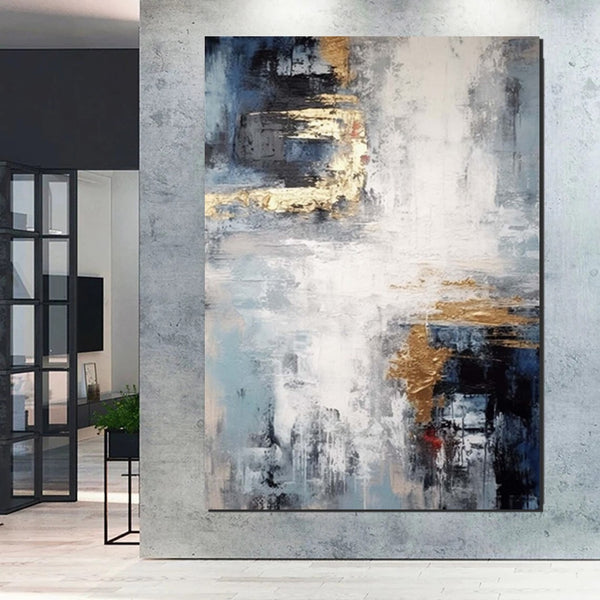 Simple Wall Art Ideas, Large Acrylic Canvas Paintings, Heavy Texture Painting, Bedroom Abstract Paintings, Modern Abstract Painting-Paintingforhome