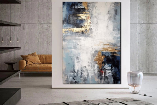 Simple Wall Art Ideas, Large Acrylic Canvas Paintings, Heavy Texture Painting, Bedroom Abstract Paintings, Modern Abstract Painting-Paintingforhome