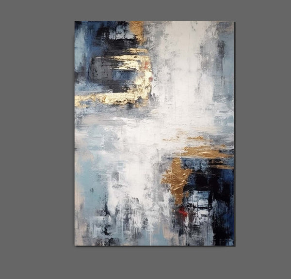 Simple Wall Art Ideas, Large Acrylic Canvas Paintings, Heavy Texture Painting, Bedroom Abstract Paintings, Modern Abstract Painting-Paintingforhome