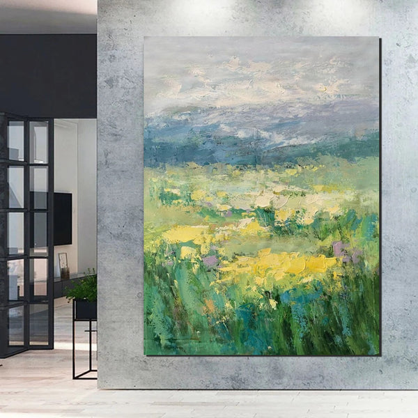 Large Acrylic Paintings for Bedroom, Abstract Landscape Painting, Bedroom Wall Art Paintings, Heavy Texture Canvas Art, Landscape Paintings for Living Room-Paintingforhome