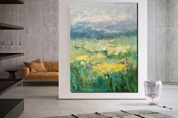 Large Acrylic Paintings for Bedroom, Abstract Landscape Painting, Bedroom Wall Art Paintings, Heavy Texture Canvas Art, Landscape Paintings for Living Room-Paintingforhome