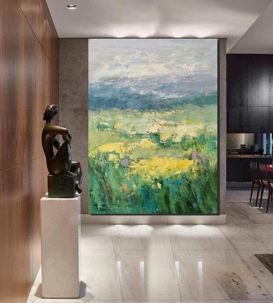 Large Acrylic Paintings for Bedroom, Abstract Landscape Painting, Bedroom Wall Art Paintings, Heavy Texture Canvas Art, Landscape Paintings for Living Room-Paintingforhome