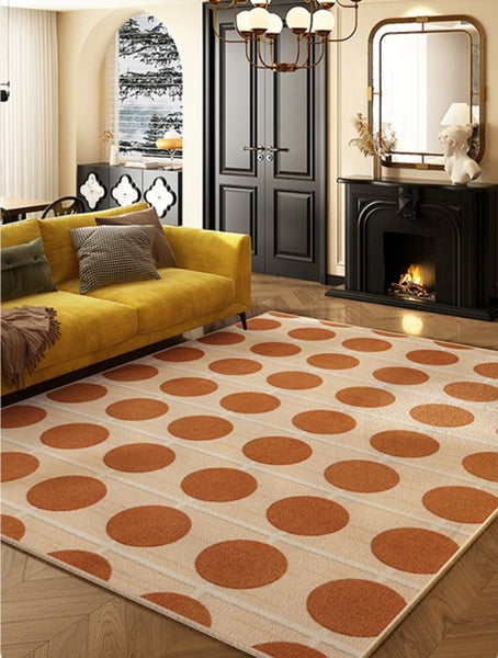 Geometric Contemporary Rugs for Dining Room, Bedroom Floor Rugs, Mid Century Modern Rug for Living Room, Modern Rugs for Living Room-Paintingforhome