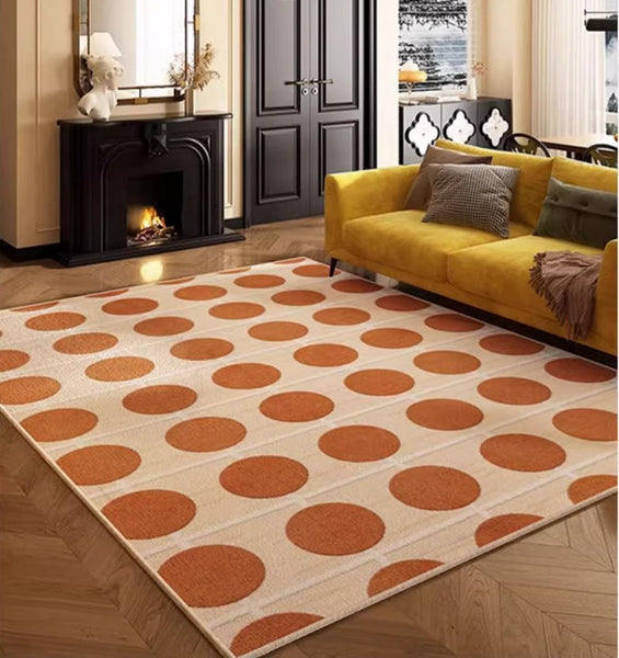 Geometric Contemporary Rugs for Dining Room, Bedroom Floor Rugs, Mid Century Modern Rug for Living Room, Modern Rugs for Living Room-Paintingforhome