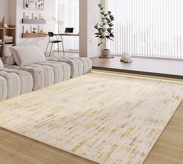 Washable Kitchen Area Rugs, Contemporary Rugs for Living Room, Large Modern Rugs for Dining Room, Modern Rugs Next to Bed-Paintingforhome