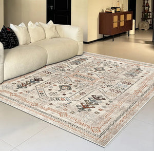 Morocco Contemporary Rugs Next to Bed, Modern Rugs for Living Room, Flower Pattern Contemporary Modern Rugs for Dining Room-Paintingforhome