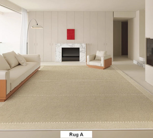 Rectangular Modern Rugs under Sofa, Large Modern Rugs in Living Room, Soft Contemporary Rugs for Bedroom, Dining Room Floor Carpets, Modern Rugs for Office-Paintingforhome