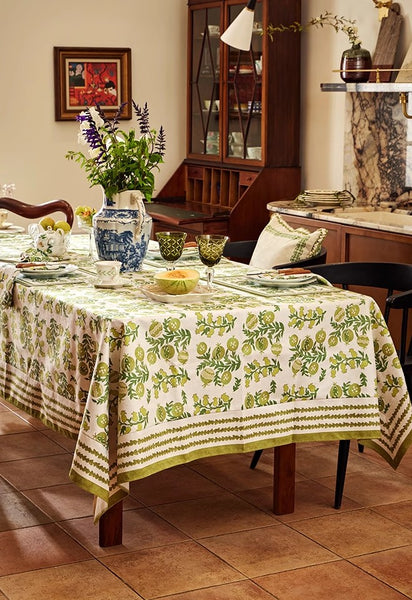 Canterbury Bell and Pomegranate Table Covers for Round Table, Large Modern Rectangle Tablecloth for Dining Table, Farmhouse Table Cloth for Oval Table-Paintingforhome